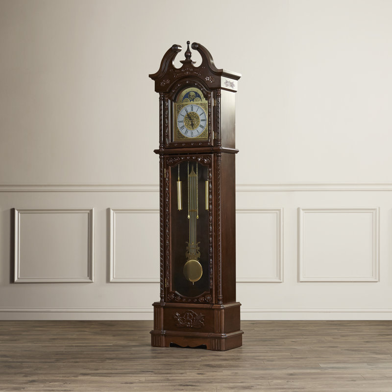 Lark Manor 81.5" Wood Grandfather Clock with Adjustable Chime Volume